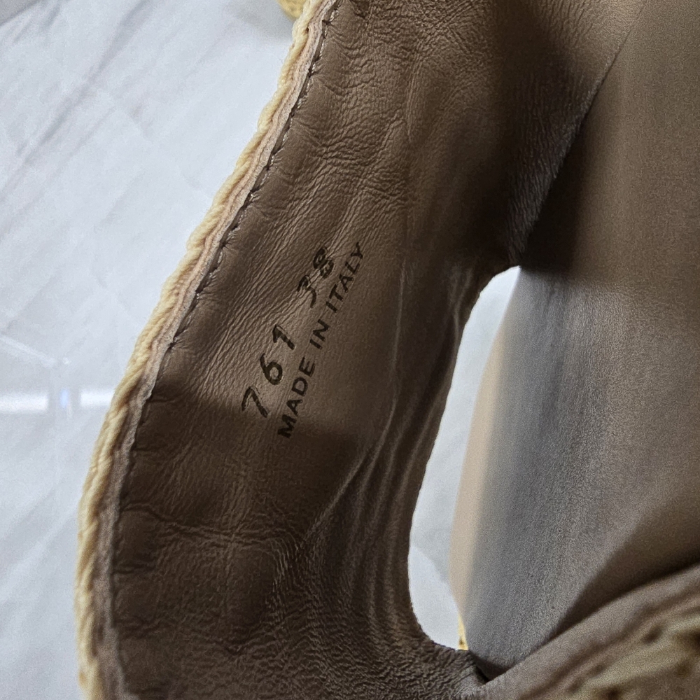 Prada Beige Woven Slide Sandals - Picture 9 of 9